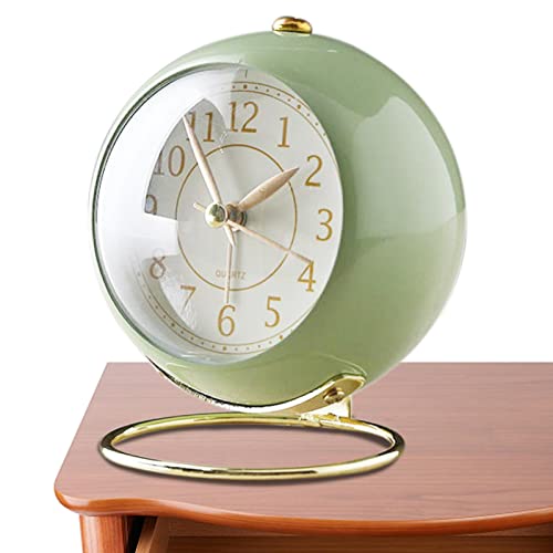 Bexdug Niedlicher Wecker | Nicht tickender Vintage-Wecker Kreative Schreibtisch-Nachttischuhr mit Nachtlichtfunktion - Glatte, runde, batteriebetriebene Schlafzimmeruhr für Kinder und Erwachsene Bexdug Niedlicher Wecker | Nicht tickender Vintage-Wecker Kreative Schreibtisch-Nachttischuhr mit Nachtlichtfunktion - Glatte, runde, batteriebetriebene Schlafzimmeruhr für Kinder und Erwachsene von Bexdug