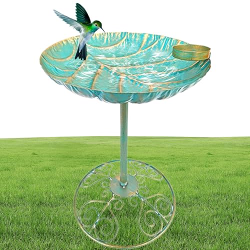 Bexdug Outdoor Vogeltränke,Antikes Vogelbad Für Den Außenbereich | Rostfreier Dekorativer Pflanzkübel Mit Elegantem Design Für Garten Balkon Terrasse Zaundekoration von Bexdug