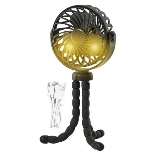 Bexdug Portable Pram Fan For Travel, Stroller Fan, Rotating Fan, 360° Rotatable Flexible Tripod Handheld Fan For Stroller Steering von Bexdug