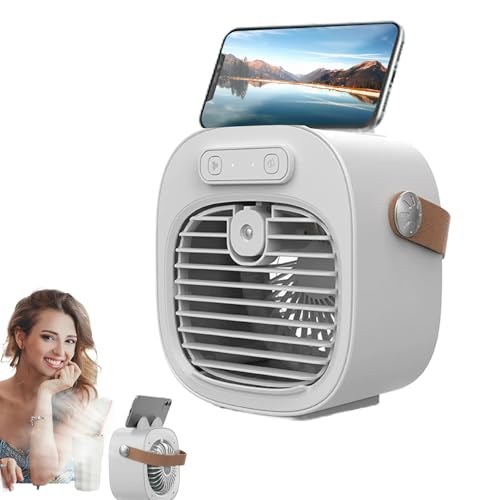 Bexdug Raumkühler | Luftbefeuchtender Klima Ventilator Für Schreibtisch - 3 Windstufen Tragbare Kühlung Für Wohnung Kinderzimmer Schlafzimmer Büro von Bexdug
