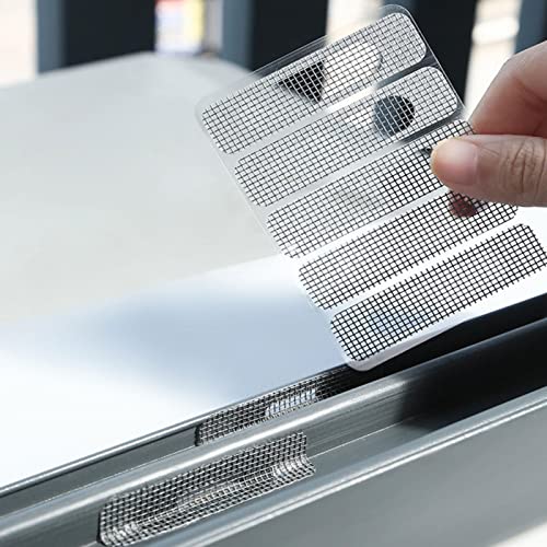 Bexdug Reparaturband für Fensterscheiben - Reparaturset für Fenstergitterbänder | Selbstklebendes Glasfaser-Reparaturband zum Abdecken von Löchern in Türen und Fenstern, schwarz von Bexdug