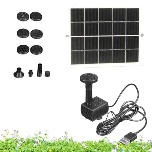 Bexdug Solarteichpumpe | 15W Solarmodul Tauchpumpe Für Vogelbad - Einstellbares Bewässerungssystem Für Balkon Terrasse Aquarium Garten Rasen Außenbereich von Bexdug