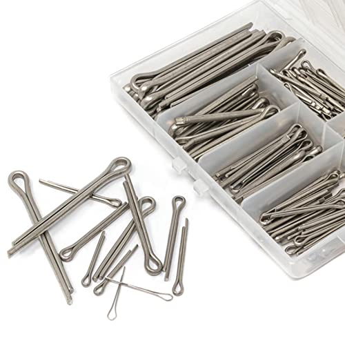 Bexdug Splint-Sortiment in U-Form | 230-teiliges, verzinktes, hochwertiges Stahl-Splint-Befestigungsclip-Set - Gerade Haarnadeln in 6 Größen halten Stecknadeln oder Kronenmuttern an Ort und Stelle Bexdug Splint-Sortiment in U-Form | 230-teiliges, verzinktes, hochwertiges Stahl-Splint-Befestigungsclip-Set - Gerade Haarnadeln in 6 Größen halten Stecknadeln oder Kronenmuttern an Ort und Stelle von Bexdug