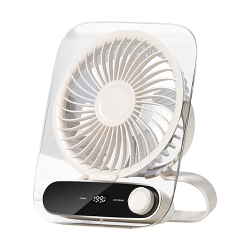 Bexdug Tischventilator Leise,tragbarer leiser Kühlventilator - Batteriebetriebener Luftkühler mit 199 Geschwindigkeiten Nachtlicht, Tragbar für Outdoor Camping Wandern von Bexdug