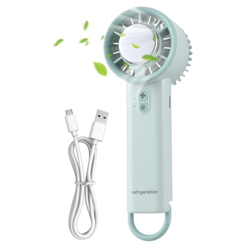 Bexdug Tragbarer Handlüfter,Handlicher Camping Lüfter - 3-Stufen Eiskompress-Funktion Kühlgerät für Zuhause Reisen Lernen Picknick Arbeit Outdoor Sport von Bexdug