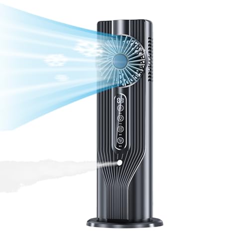 Bexdug Tragbarer Luftbefeuchter Ventilator | Persönlicher Luftbefeuchter Für Schreibtisch,6 Stufen Nebelfunktion Ventilator Mit 100ml Wassertank Fernbedienung Für Innen Außenbereich Büro Kinderzimmer Bexdug Tragbarer Luftbefeuchter Ventilator | Persönlicher Luftbefeuchter Für Schreibtisch,6 Stufen Nebelfunktion Ventilator Mit 100ml Wassertank Fernbedienung Für Innen Außenbereich Büro Kinderzimmer von Bexdug