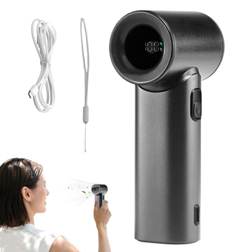 Bexdug Tragbarer Ventilator,3000 mAh wiederaufladbarer persönlicher Handfächer - Kühler Mit 5 Geschwindigkeiten Und Trageschlaufe Geeignet Für Frauen Auto Outdoor Reise von Bexdug