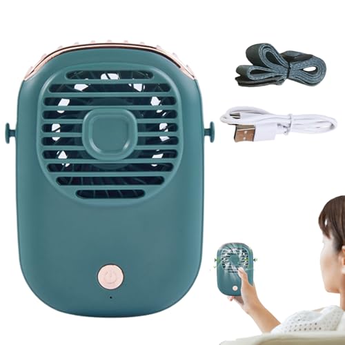 Bexdug Wiederaufladbarer Handfächer | Tragbarer Halskühler Mit Lanyard - USB Wiederaufladbares Kühlgerät Tischventilator Für Zuhause Arbeitsplatz Indoor Outdoor Frauen Männer Spazieren Baustelle von Bexdug