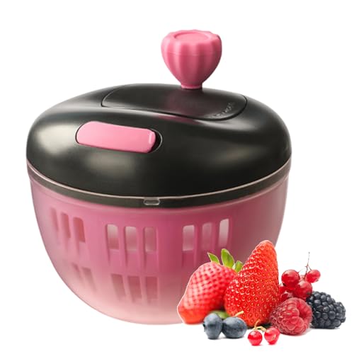Bexdug schleuder Trockner, Salat Entwässerer, Stabiler Siebeinsatz 800ml Spülsieb zum Abtropfen Waschen für Haushalt Reisen Picknick von Bexdug