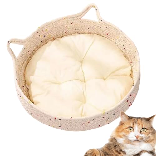 Donut Katzenbett - Niedliche Betten Für Wohnungskatzen - Baumwollseil Schlafnest Kissen Haustierzubehör Für Kätzchen Beruhigendes Kratzen Heimdekor Für Welpen Kleine Hunde Donut Katzenbett - Niedliche Betten Für Wohnungskatzen - Baumwollseil Schlafnest Kissen Haustierzubehör Für Kätzchen Beruhigendes Kratzen Heimdekor Für Welpen Kleine Hunde von Bexdug