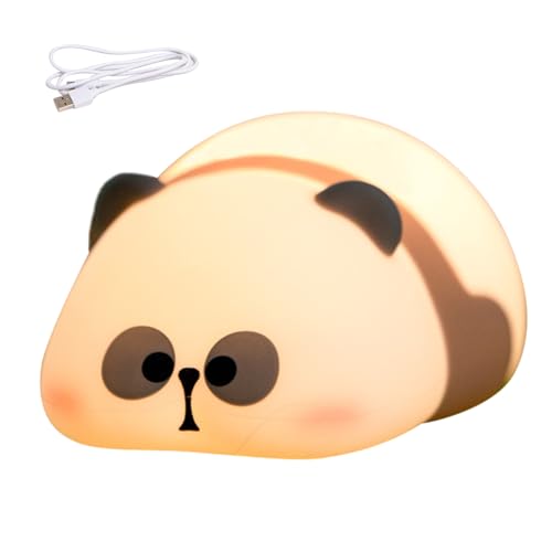 Panda Baby Night Light, Children's Night Light USB Rechargeable, Panda USB Rechargeable Night Lamp, Touch Sensor Silicone Panda Lamp for Kids Bedroom Decor von Bexdug