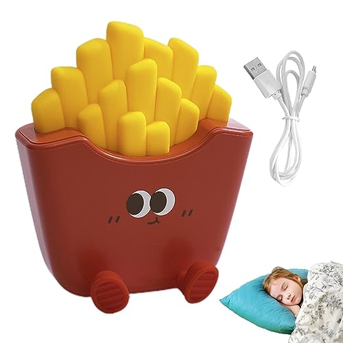 Pommes Frites Fun Light Kleines Nachtlicht | Pommes Schlafzimmer-Nachtlicht mit 3 Modi - Süßes kleines Nachtlicht mit Pommes Frites für die Nachtfütterung im Schlafzimmer, lustige Pommes Frites Bexdug von Bexdug