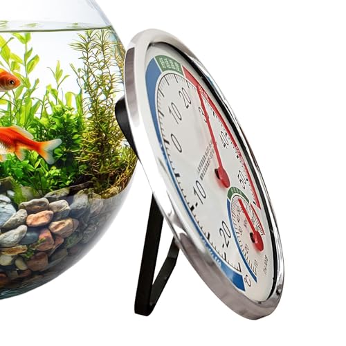 Temperatur- Und Feuchtigkeitsmonitor - Raumthermometer und Hygrometer für Innenbereiche | Batterieloses Analoges Messgerät Für Keller Badezimmer Aufbewahrungsraum Gewächshaus Pflanzenraum von Bexdug