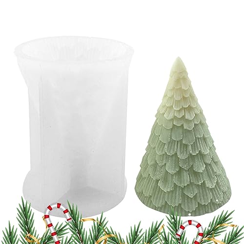 Weihnachtsbaumform - 3D Silikonkerzenformen | Antihaft-Formen, Weihnachtsbaumform, für selbstgemachte Kerzen, Süßigkeiten, Küche, Esszimmer, Party-Dekorationen Bexdug von Bexdug