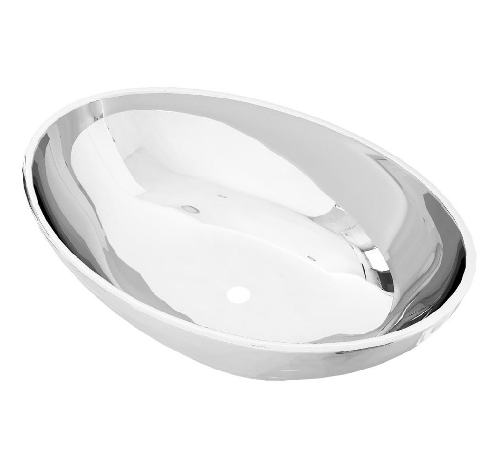 Beyamis Badezimmer-Set Beyamis Luxus Keramik Waschbecken Oval Weiß 40 x 33 cm von Beyamis