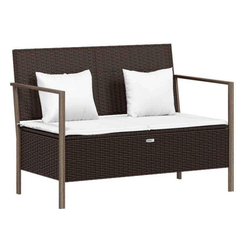 Beyamis Gartenbank Beyamis Gartenbank 2-Sitzer mit Kissen Schwarz Poly Rattan von Beyamis