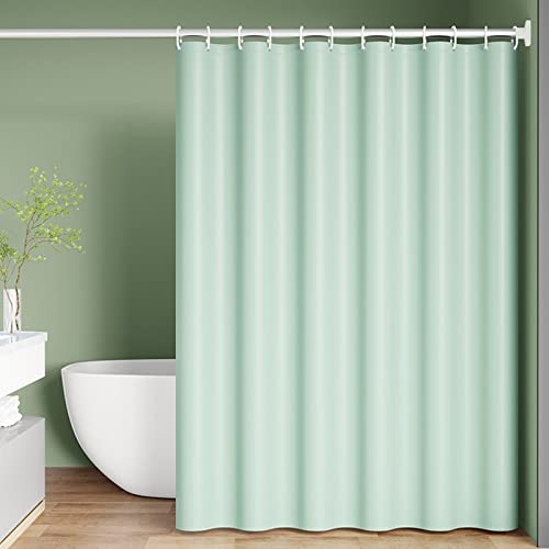Beydodo Bad Vorhang 240x200, Duschvorhang Antischimmel Wasserdicht Einfarbig Hellgrün Badvorhange PEVA Duschvorhänge für Badewannen von Beydodo