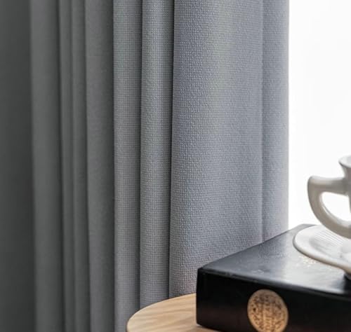 Beydodo Blickdichte Vorhänge 2er Set 107x244CM, Gardinen Verdunkelnd mit Haken Blaugrau Leinenoptik Dick Modern Schiebevorhänge Verdunklungsvorhänge Schlafzimmer Kinderzimmer Beydodo Blickdichte Vorhänge 2er Set 107x244CM, Gardinen Verdunkelnd mit Haken Blaugrau Leinenoptik Dick Modern Schiebevorhänge Verdunklungsvorhänge Schlafzimmer Kinderzimmer von Beydodo