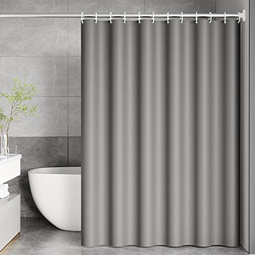 Beydodo Duschvorhänge 240x200, Duschvorhang Antischimmel Wasserdicht Grau Einfarbig Duschvorhänge Waschbar PEVA für Badewannen von Beydodo