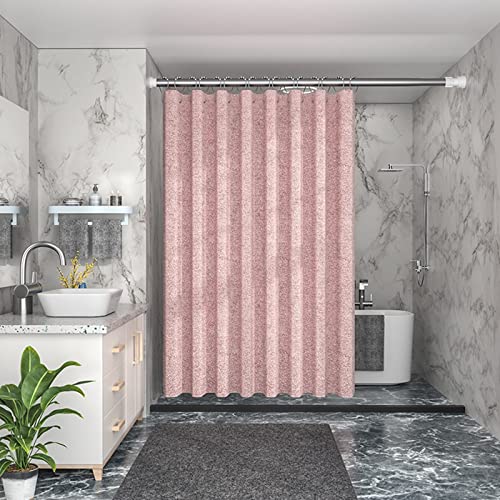 Beydodo Duschvorhänge für Badewannen, Duschvorhang 200x220 Antischimmel Rosa Einfarbig Badvorhange Duschvorhänge Waschbar Polyester von Beydodo