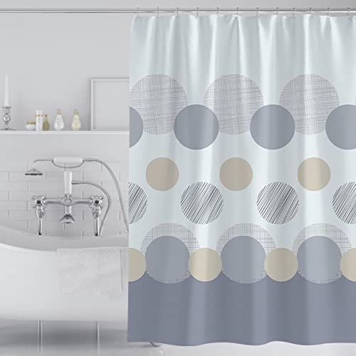 Beydodo Duschvorhang 120x180 Antischimmel, Duschvorhänge für Badewannen Badvorhang mit Gepunktet Muster Duschvorhang Wasserdicht Polyester von Beydodo