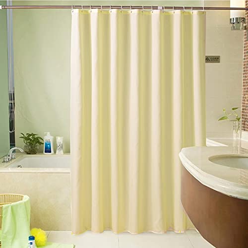 Beydodo Duschvorhang 260x200 Antischimmel, Duschvorhänge für Badewannen Badvorhang Beige Einfarbig Duschvorhang Wasserdicht Polyester von Beydodo
