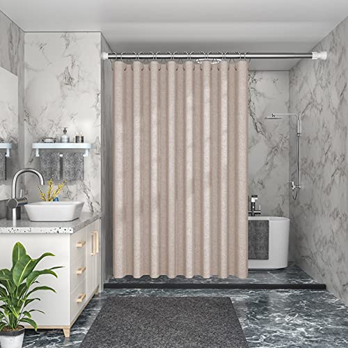 Beydodo Duschvorhang 80x200 Antischimmel, Duschvorhänge für Badewannen Badvorhang Beige Einfarbig Duschvorhang Wasserdicht Polyester von Beydodo