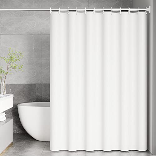 Beydodo Duschvorhang Antischimmel 120x200, Duschvorhänge Waschbar PEVA Badvorhange Einfarbig Weiß Duschvorhang für Dusche von Beydodo