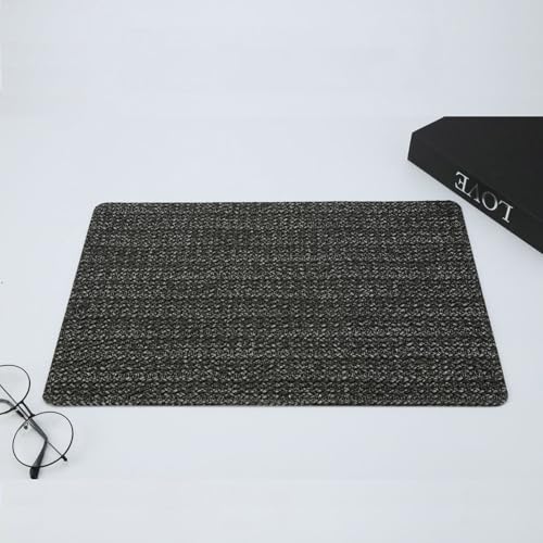 Beydodo Platzdeckchen 2er Set Abwaschbar, Tischsets Platzsets Uni Platzdeckchen PVC 45x30 Schwarz für Küche Speisetisch von Beydodo