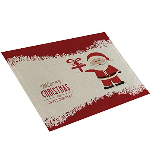 Beydodo Tischset Platzset Stoff rutschfest, Weihnachten Thema Weihnachtsmann Tischsets Abwaschbar 2er Set 40x30CM Beydodo Tischset Platzset Stoff rutschfest, Weihnachten Thema Weihnachtsmann Tischsets Abwaschbar 2er Set 40x30CM von Beydodo
