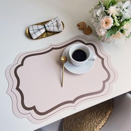 Beydodo Tischsets Platzsets Aesthetic, Platzdeckchen 2er Set Abwaschbar Modern Bedruckt Muster Platzsets Waschbar Leder 45x30 Dunkelbraun Beydodo Tischsets Platzsets Aesthetic, Platzdeckchen 2er Set Abwaschbar Modern Bedruckt Muster Platzsets Waschbar Leder 45x30 Dunkelbraun von Beydodo