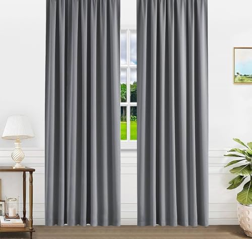 Beydodo Vorhänge Blickdicht 2er Set 132x213CM, Gardinen Verdunkelnd Grau Einfarbig Modern Schiebevorhänge Verdunklungsvorhänge Schlafzimmer Wohnzimmer Kinderzimmer Beydodo Vorhänge Blickdicht 2er Set 132x213CM, Gardinen Verdunkelnd Grau Einfarbig Modern Schiebevorhänge Verdunklungsvorhänge Schlafzimmer Wohnzimmer Kinderzimmer von Beydodo