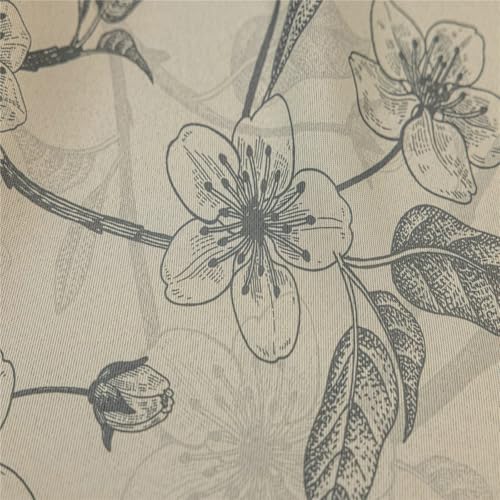 Beydodo Vorhänge Verdunklung mit Haken 2er Set, Gardinen Blickdicht 137x244CM Grau Gedruckt Blumen und Blätter Muster Modern Schiebevorhänge Verdunklungsvorhänge Kinderzimmer Jugendzimmer Beydodo Vorhänge Verdunklung mit Haken 2er Set, Gardinen Blickdicht 137x244CM Grau Gedruckt Blumen und Blätter Muster Modern Schiebevorhänge Verdunklungsvorhänge Kinderzimmer Jugendzimmer von Beydodo