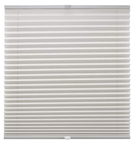 Plissee auf Maß für alle Fenster Montage Glasleiste Blickdicht mit Spannschuh Sonnenschutzrollo Vanille Breite: 101-110 cm, Höhe: 40-100 cm von Beyond Drape