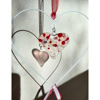 Kleiner Herzkranz...valentinstag...muttertagsgeschenk...fensterschmuck...wohndekor von BezauberndesGlas