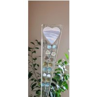 Rosa Herz...pflanzenstecker Aus Glas...wohndekor...gartendeko...geschenkidee von BezauberndesGlas