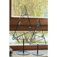 Weihnachtsbaum Mit Glascabochon...zwei Größen...adventsdeko Zum Stellen...geschenkidee von BezauberndesGlas