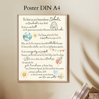 Mutmach Poster Einschulung, Taufe, Geburt, Geburtstag, Affirmationen, Selbstbewusstsein Stärken von Beziehungsvoll