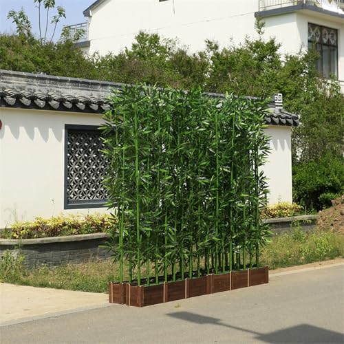 Künstlicher Bambusbaum DIY Sichtschutz Kunstpflanze, natürliche Kunstbambuspflanze for Hotelbalkon und Garten, 1 1,5 1,8 m hohe Sichtschutzwand(14 PCS,39.4"/100CM) von Bflcttbd