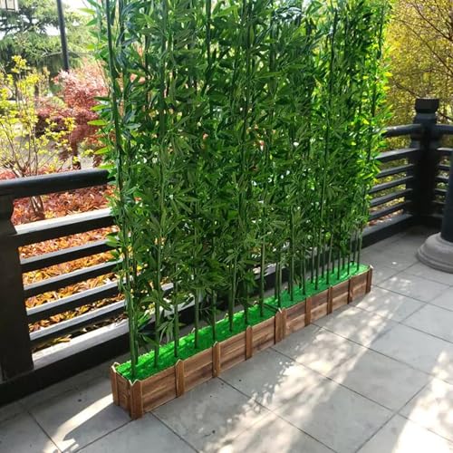 Künstlicher Bambusbaum Kunstpflanzenbäume for Selbermachen, künstlicher Bambus for den Außenbereich als Sichtschutzzaun, 1 1,5 1,8 m hohe Sichtschutzwand(8 PCS,100CM(39.4in)) von Bflcttbd