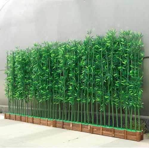 Künstlicher Bambusbaum Natürliche künstliche Bambuspflanze, Sichtschutzwand-Trennwand, 8 14 18 20 Stück wasserdichter künstlicher Baum for den Innenbereich(20 PCS,59.1"/150CM) von Bflcttbd