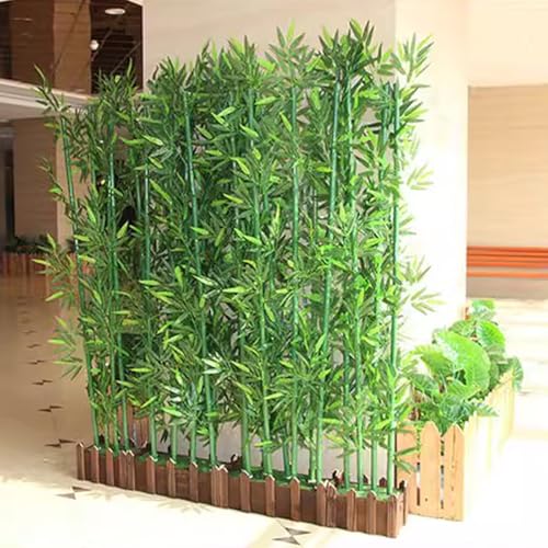 Künstlicher Bambusbaum Natürliche künstliche Bambuspflanze, künstliche Bambuspflanzenbäume for Wohnzimmer, 100 150 180 cm hohe Sichtschutz-Bambusbäume(18 Pack,39.4"/100CM) von Bflcttbd