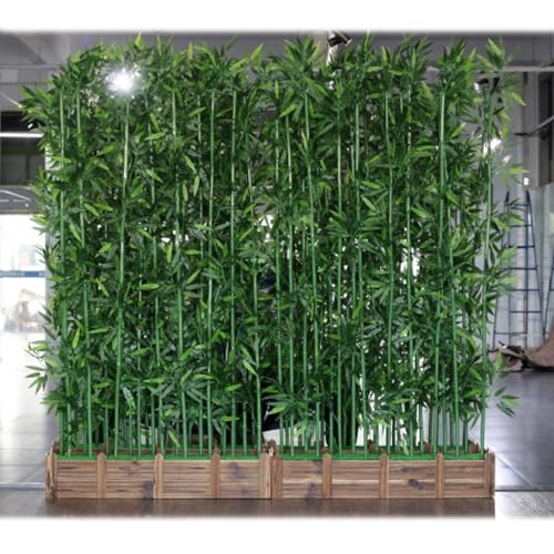 Künstlicher Bambusbaum Sichtschutzwand-Trennwand, natürliche künstliche Bambuspflanze for Hotelbalkon und Garten, 1 1,5 1,8 m hohe künstliche Bambuspflanzenbäume(80cm base-14,59.1"/150CM) von Bflcttbd