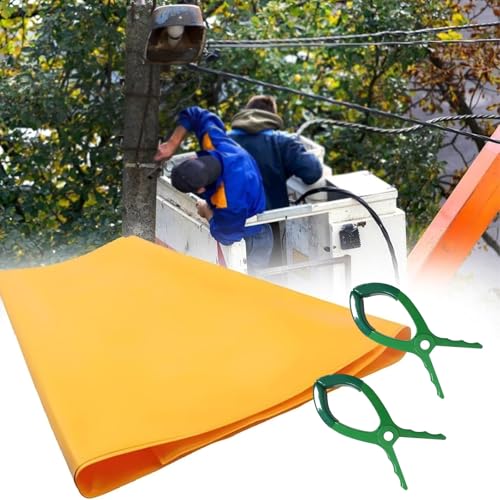 Spannungsisolierdecke Gelbe Sicherheitsarbeitsmatte for Elektriker, for Elektriker zur Reparatur von Stromkreisen, 50 60 100 120 150 200 cm Breite(0.4kV,100X120CM(39.4x47.2in)) von Bflcttbd