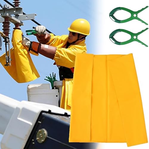 Spannungsisolierdecke Gelbe Spannungsfestigkeits-Isolierdecke, Sicherheitsisolierte Decke mit Clips for Telekommunikationsleitungen, 15,7 31,5 39,4 Zoll lang(0.4kV,39.4x39.4inch/100X100cm) von Bflcttbd