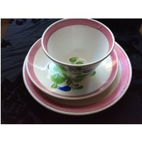 Antike Stick Spritzer Tasse Untertasse Kuchenteller von BfourByElizabeth