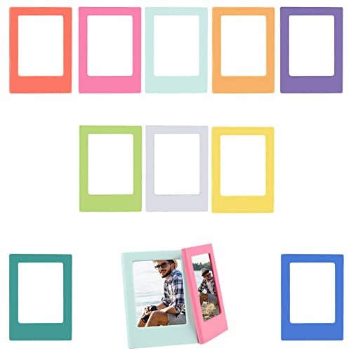 Bgfuni Magnetischer Mini-Bilderrahmen, 10 Stück Magnetische Fotorahmen Kühlschrank, Bunt Set Bilderrahmen, Kühlschrank-Aufkleber, Kompatibel mit Polaroid Fujifilm Instax Mini 11/9/8 Bilderalbum (Bunt) von Bgfuni