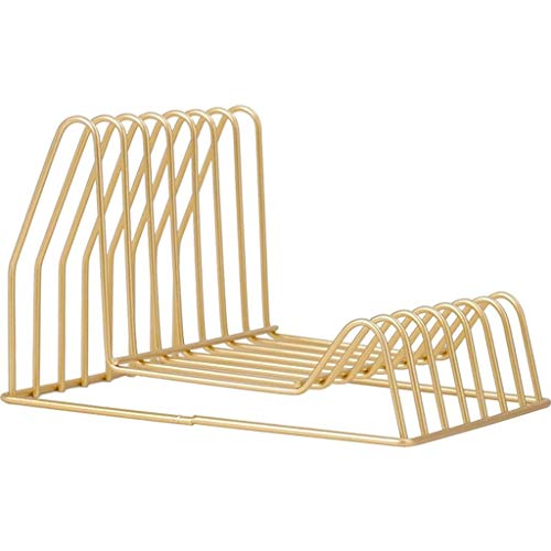 BgnEhRfL Dusche Caddy, Aktenmanager-Zeitschriftenablage mit Desktop-Dokumenten-Organizer, Draht-Metall-Aktenständer for Büro und Zuhause(Gray) von BgnEhRfL