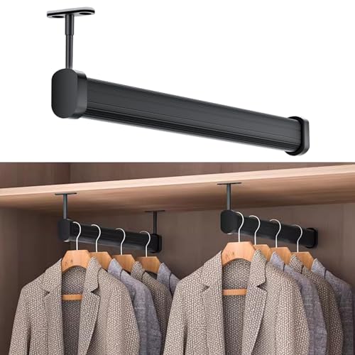 BgnEhRfL Kleiderstangen, Deckenmontage-Raumteiler-Kleiderschrankstange, Hochleistungs-Duschvorhangstange(L-Shape,L 90cm/35.4inch L-Shape) von BgnEhRfL