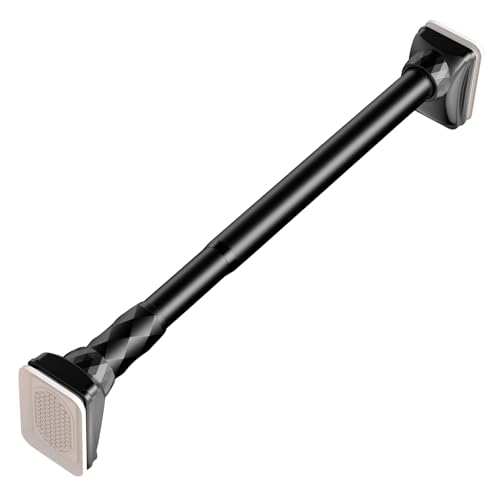 BgnEhRfL Kleiderstangen, Kein Bohren Duschvorhangstange Hochleistungs-verstellbare Spannstange Teleskop-Vorhangstange(Black,40-55 cm) von BgnEhRfL